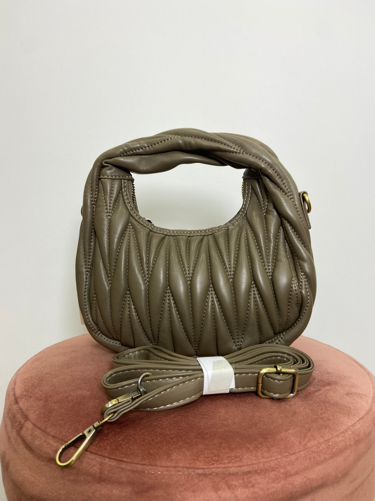 Borsa con manico in ecopelle