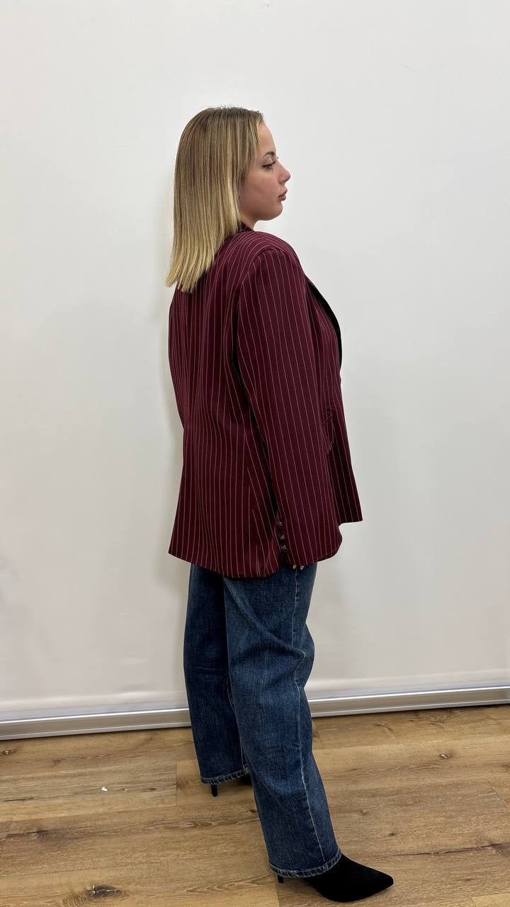 Blazer gessato Curvy Stefy