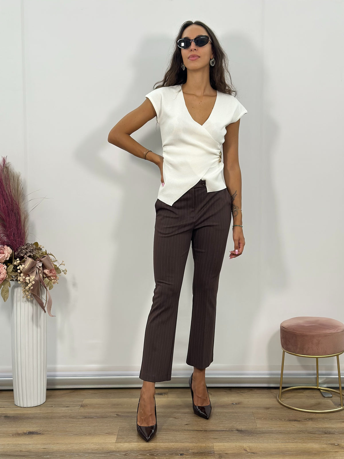 Pantalone gessato TWOWAY Eleonora