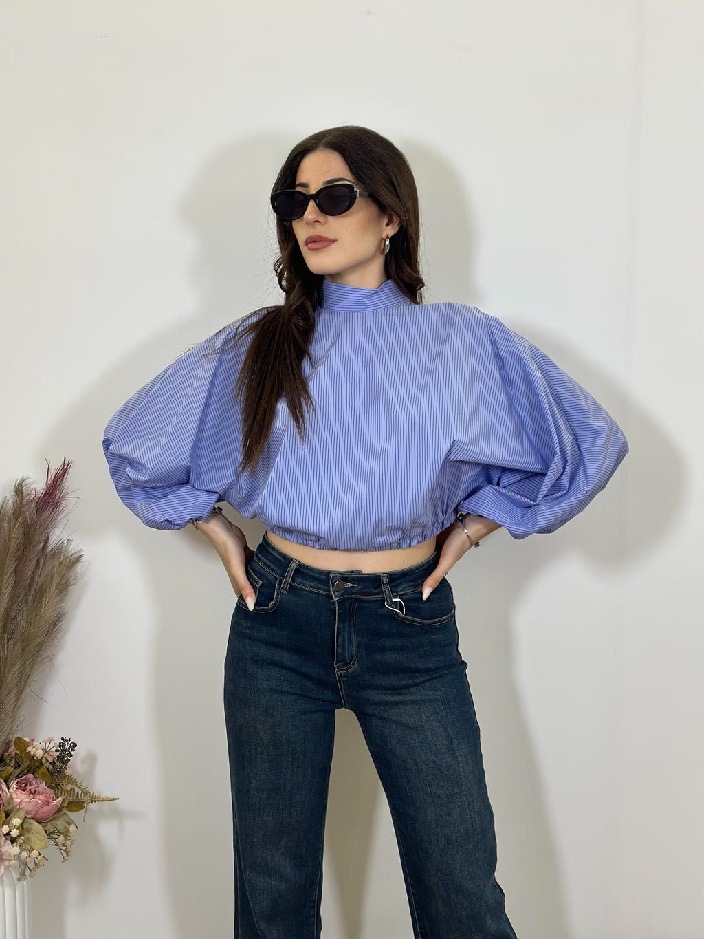 Camicia crop bombata Lumina Soleil