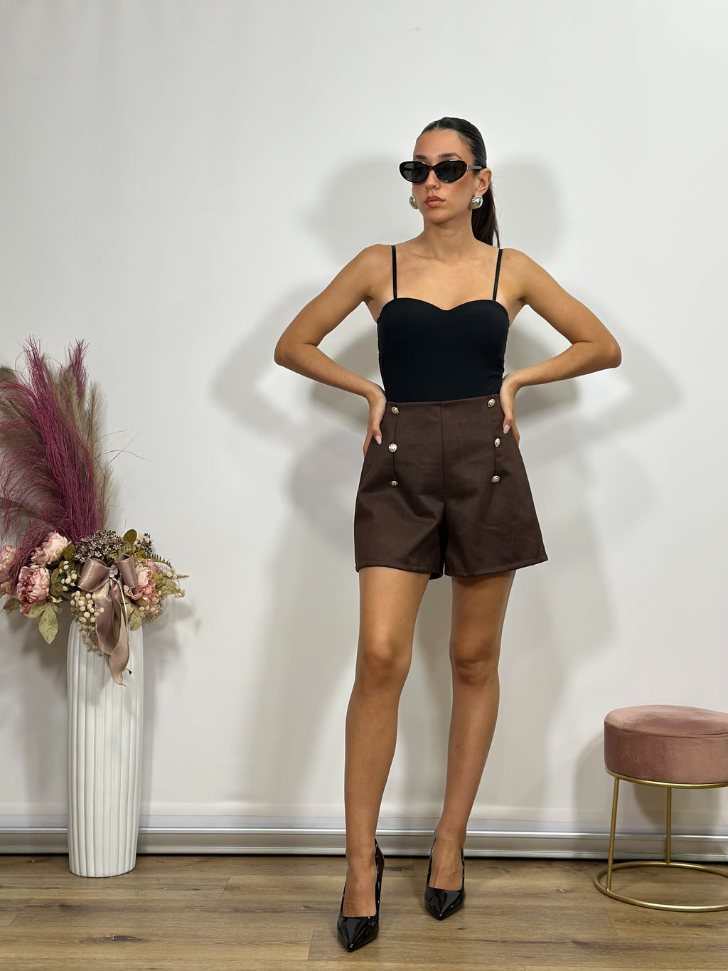 Pantaloncino in suede Maira