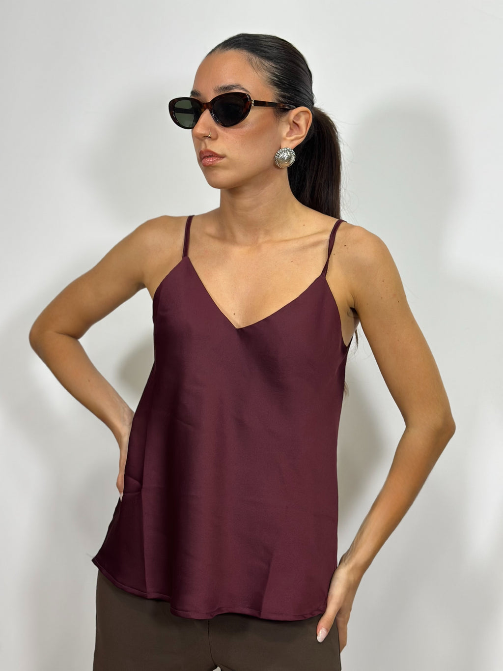 Blusa in Satin TWOWAY Elettra